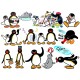 637453 Pingu braulete caketoppers cu pinguini personaje desene animate 30x20cm